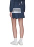 Back View - Click To Enlarge - THOM BROWNE  - Stripe sleeve Flyweight Tech pleated back mini skirt