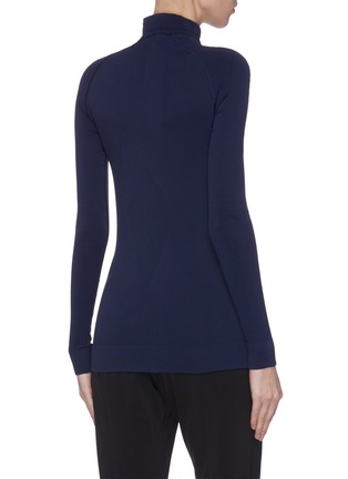 Back View - Click To Enlarge - FALKE - Half zip turtleneck top