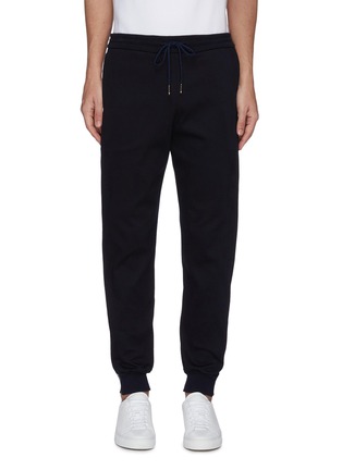 Main View - Click To Enlarge - THOM BROWNE  - Tricolour interlock stripe outseam track pants
