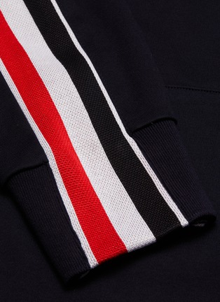  - THOM BROWNE  - Tricolour interlock stripe outseam hoodie
