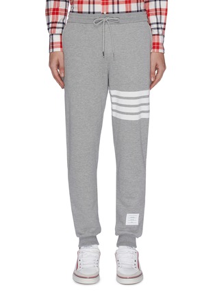 Main View - Click To Enlarge - THOM BROWNE  - Four bar slogan patch sweatpants