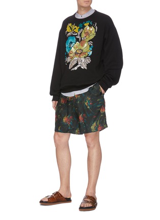 Figure View - Click To Enlarge - DRIES VAN NOTEN - Floral Embroidered Sweatshirt