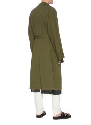 Back View - Click To Enlarge - DRIES VAN NOTEN - Floral Accent Military Trench Coat