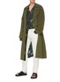 Figure View - Click To Enlarge - DRIES VAN NOTEN - Floral Accent Military Trench Coat