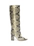 Main View - Click To Enlarge - PARIS TEXAS - SNAKE EMBOSSED LEATHER KNEE HIGH BOOTS