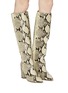 Figure View - Click To Enlarge - PARIS TEXAS - SNAKE EMBOSSED LEATHER KNEE HIGH BOOTS