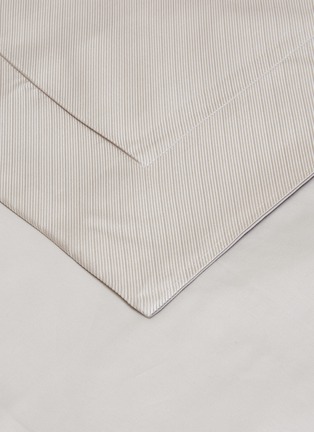 Detail View - Click To Enlarge - FRETTE - Luxury Twill Euro Sham – Grey Cliff