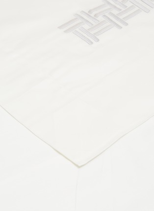 Detail View - Click To Enlarge - FRETTE - Basket Weave King Size Duvet Set – Grey Cliff/Milk
