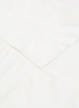 Detail View - Click To Enlarge - FRETTE - Tracery Embroidery Queen Size Duvet Set – Grey Cliff/Milk