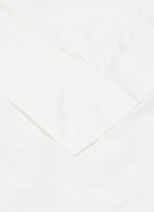 Detail View - Click To Enlarge - FRETTE - Link Embroidery Regular Sham – Blue Navy/Savage Beige