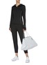Figure View - Click To Enlarge - PARTICLE FEVER - Hooded Pinstripe Slim Jacket