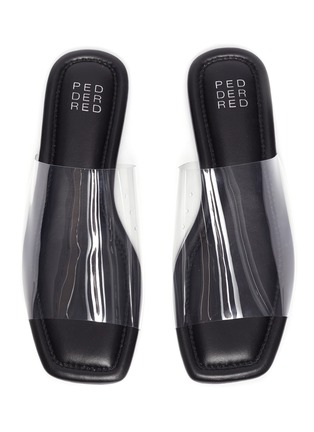 Detail View - Click To Enlarge - PEDDER RED - 'Cody' clear PVC band flat sandals