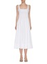 Main View - Click To Enlarge - STAUD - 'Wells' square neck sleeveless pleated maxi dress