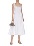 Figure View - Click To Enlarge - STAUD - 'Wells' square neck sleeveless pleated maxi dress