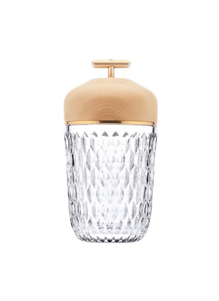 Main View - Click To Enlarge - SAINT-LOUIS CRYSTAL - FOLIA CLEAR WOODBRUSHED BRASS FINISH PORTABLE LAMP