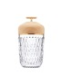 Main View - Click To Enlarge - SAINT-LOUIS CRYSTAL - FOLIA CLEAR WOODBRUSHED BRASS FINISH PORTABLE LAMP