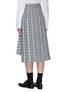 Back View - Click To Enlarge - THOM BROWNE  - Drop back check pleated skirt