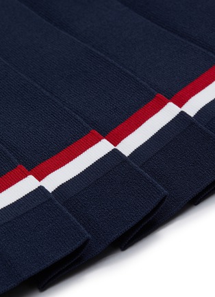 Detail View - Click To Enlarge - THOM BROWNE  - Contrast stripe pleated skirt