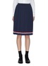 Main View - Click To Enlarge - THOM BROWNE  - Contrast stripe pleated skirt