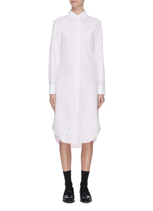 Main View - Click To Enlarge - THOM BROWNE  - Round collar shirt dress
