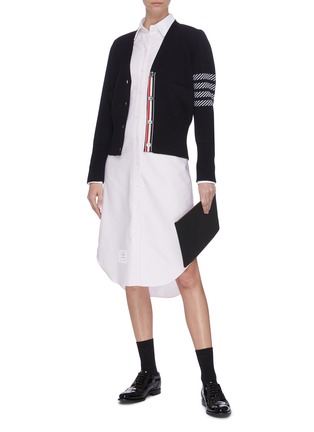 Figure View - Click To Enlarge - THOM BROWNE  - Round collar shirt dress
