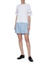 Figure View - Click To Enlarge - THOM BROWNE  - Banker stripe pleated mini skirt