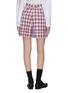 Back View - Click To Enlarge - THOM BROWNE  - Fray detail check tweed cuff leg shorts