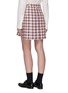 Back View - Click To Enlarge - THOM BROWNE  - Drop Back Tattersall Check Mini Skirt