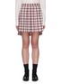 Main View - Click To Enlarge - THOM BROWNE  - Drop Back Tattersall Check Mini Skirt