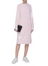 Figure View - Click To Enlarge - THOM BROWNE  - Stripe sleeve sweater dress