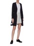 Figure View - Click To Enlarge - THOM BROWNE  - Drawcord waist long V-neck cardigan