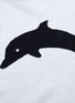  - THOM BROWNE  - Dolphin print stripe sleeve cardigan