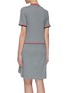 Back View - Click To Enlarge - THOM BROWNE  - Variegated crochet trim knit polo dress