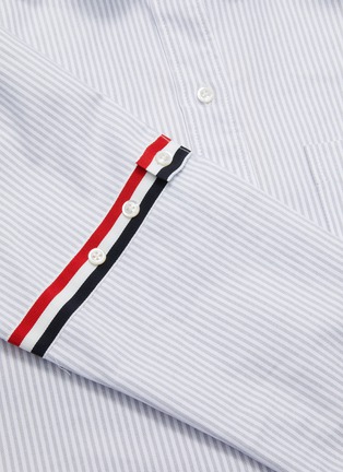  - THOM BROWNE  - Logo university stripe armband shirt
