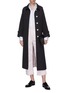 Figure View - Click To Enlarge - THOM BROWNE  - Belted raglan waterproof cotton twill trench coat