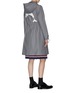 Back View - Click To Enlarge - THOM BROWNE  - Dolphin print hooded parker
