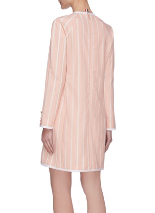 Back View - Click To Enlarge - THOM BROWNE  - Blanker Stripe Mini Shirt Dress