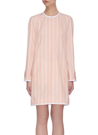 Main View - Click To Enlarge - THOM BROWNE  - Blanker Stripe Mini Shirt Dress