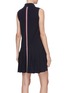 Back View - Click To Enlarge - THOM BROWNE  - Tricolour stripe pleated bottom tennis dress