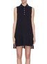 Main View - Click To Enlarge - THOM BROWNE  - Tricolour stripe pleated bottom tennis dress