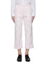 Main View - Click To Enlarge - THOM BROWNE  - Dolphin embroidered cotton twill boyfriend chino pants