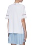 Back View - Click To Enlarge - THOM BROWNE  - Tricolour grosgrain cuff T-shirt