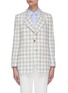 Main View - Click To Enlarge - THOM BROWNE  - Double Tattersall Check Print Wide Lapel Jacket