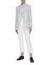Figure View - Click To Enlarge - THOM BROWNE  - Double Tattersall Check Print Wide Lapel Jacket