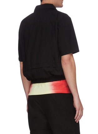 Back View - Click To Enlarge - AMBUSH - Pocket zip logo embroidered shirt