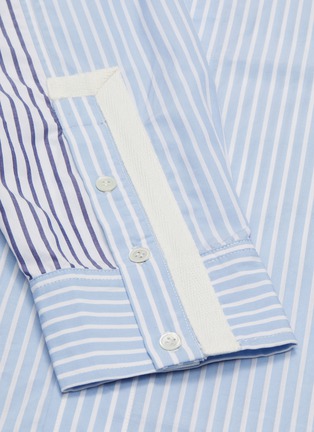  - UNCENSORED - Mandarin collar mix stripe shirt