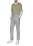 Figure View - Click To Enlarge - UNCENSORED - Mandarin collar mix stripe shirt