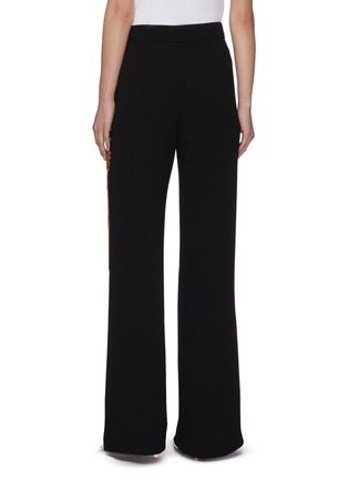 Back View - Click To Enlarge - DRIES VAN NOTEN - Contrast embroidered side pants
