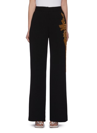 Main View - Click To Enlarge - DRIES VAN NOTEN - Contrast embroidered side pants