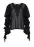 Main View - Click To Enlarge - DRIES VAN NOTEN - Embroidered ribbon balloon sleeve blouse